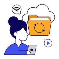 download icon of file reload vector