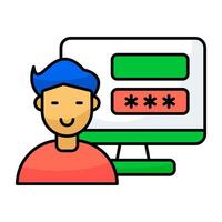 An icon design of user login vector