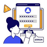 An design icon of account login vector