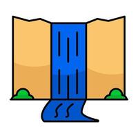 A design icon of waterfall vector