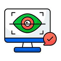 Modern design icon of eye scan vector