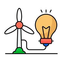 Modern icon of windmill idea vector