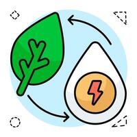A colored design icon of eco extraction vector