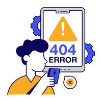 A creative design vectors of error 404 flat