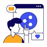 Modern design icon of share chat vector