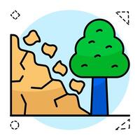A design icon of landslide vector