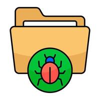 Perfect design icon of folder virus vector