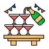 A trendy icon of wine vector