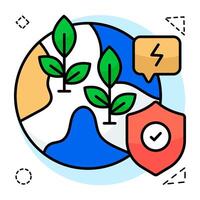 A unique icon of global ecology vector