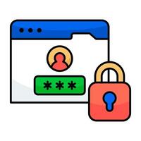 A beautiful design icon of web user login vector