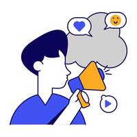 Creative design icon of cloud promotion vector