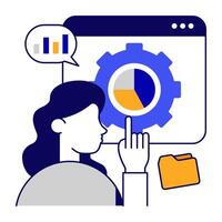 A creative design icon of data management vector