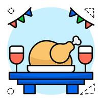 Modern colored design icon of food vector