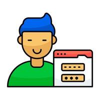 A trendy design icon of web password vector