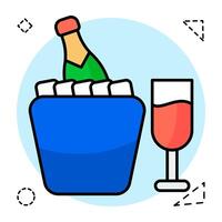 A design icon of wine bottle vector