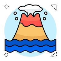 An design icon of volcano vector