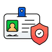A beautiful design icon of secure Id card vector