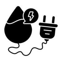 Modern solid design icon of hydro power vector