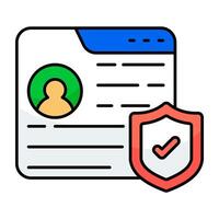 Modern colored design icon of secure cv vector