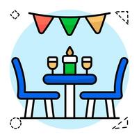 Premium colored design icon of patio vector