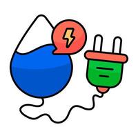 Modern flat icon of hydro power vector
