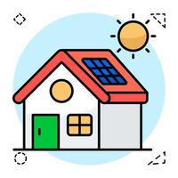 design of solar home vector