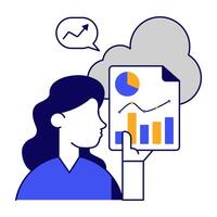 A icon design of business report vector