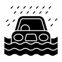 Heavy rainfall icon in design isolated on white background vector