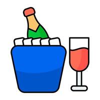 A trendy design icon wine bottle vector