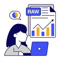 An icon design of business reports vector