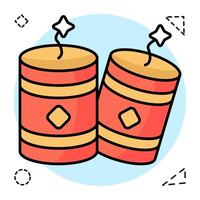 A design icon of firecracker vector