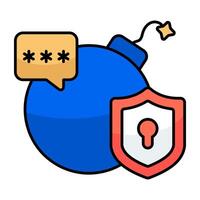 Perfect design icon of ddos security vector