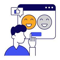 design icon of feedback expression vector