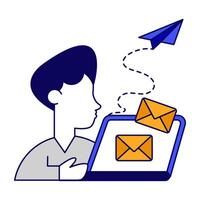 Editable design icon of send mail vector