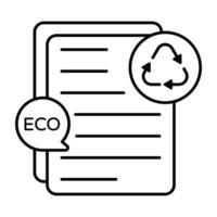 Conceptual graphic flat design icon of eco content vector