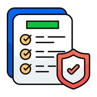 Creative design icon of secure checklist vector