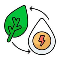 A colored graphic design icon of eco extraction vector