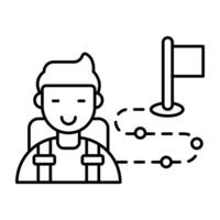 Creative icon of tourist vector