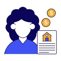 A design icon of property paper vector