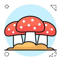 Modern design of mushroom vector