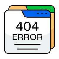 A trendy design icon of web error 404 vector