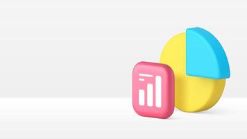 Statistic analyzing diagram data infographic research report banner copy space illustration vector