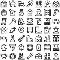 Agriculture Farm Icon Set. Perfect for user interface, new application vector
