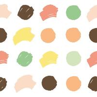 Abstract pastel color shapes pattern background design with circles and brush strokes vector