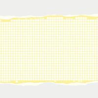 Torn Piece of Pale Yellow Grid Paper with Irregular Edges vector
