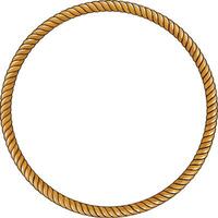 Circular Rope Frame Design Element for Rustic Western Nautical or Vintage Theme vector