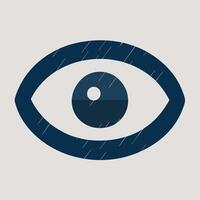 Simple Eye Icon Graphic Design Visual Representation of Vision Surveillance Monitoring Observation vector