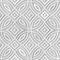 Abstract Gray Scale Geometric Pattern with Interlocking Shapes and Lines creating a Seamless Texture vector