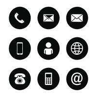 Collection of Contact Us Icons for Website or App Design vector
