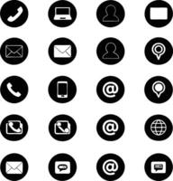 Collection of Contact Us Icons for Websites and Applications vector